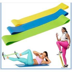 Beach body Resistance Loops Set of 3 Exercise Bands Yellow Blue Green Fitness